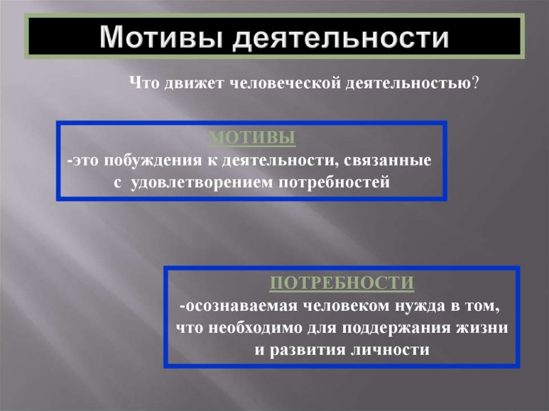 Что движет человеком в его развитии