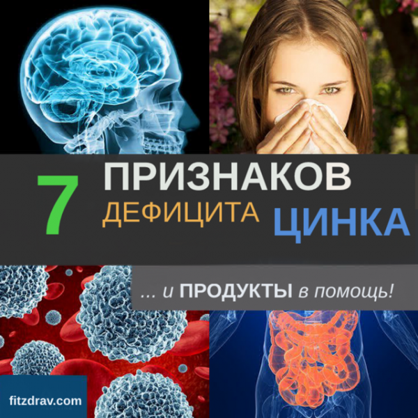 Цинк в организме человека: роль цинка, признаки недостатка цинка в организме