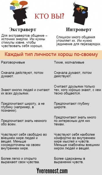 Экстраверты и интроверты &ndash; отличие между ними.