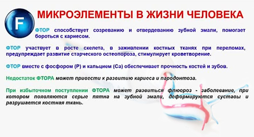 Фтор в организме человека: воздействие фтора на организм, содержание фтора в воде