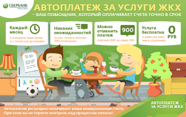 Как можно отключить автоплатеж жкх от сбербанка